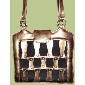 Women's Golden Shoulder Bag with Long Strap